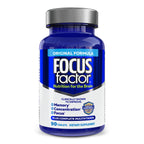 A blue bottle of Focus Factor® Original† dietary supplement boldly features "Original Formula" and "Nutrition for the Brain." Designed to improve memory, concentration, and focus, it includes 90 tablets.