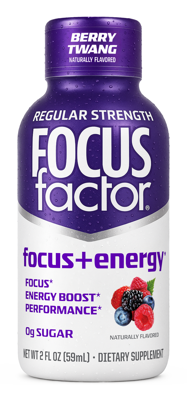Twang Math Focus + Energy Shot - Regular Strength - Berry Twang Flavor